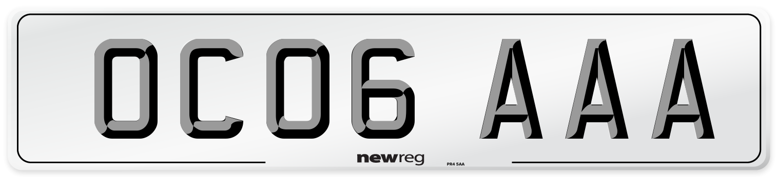 OC06 AAA Number Plate from New Reg